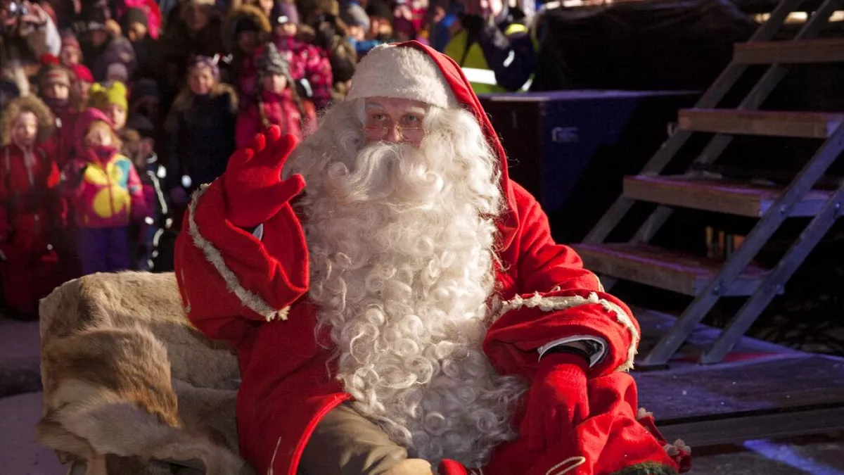 Santa Claus is coming to town! Father Christmas leaves Lapland headquarters for delivery duties