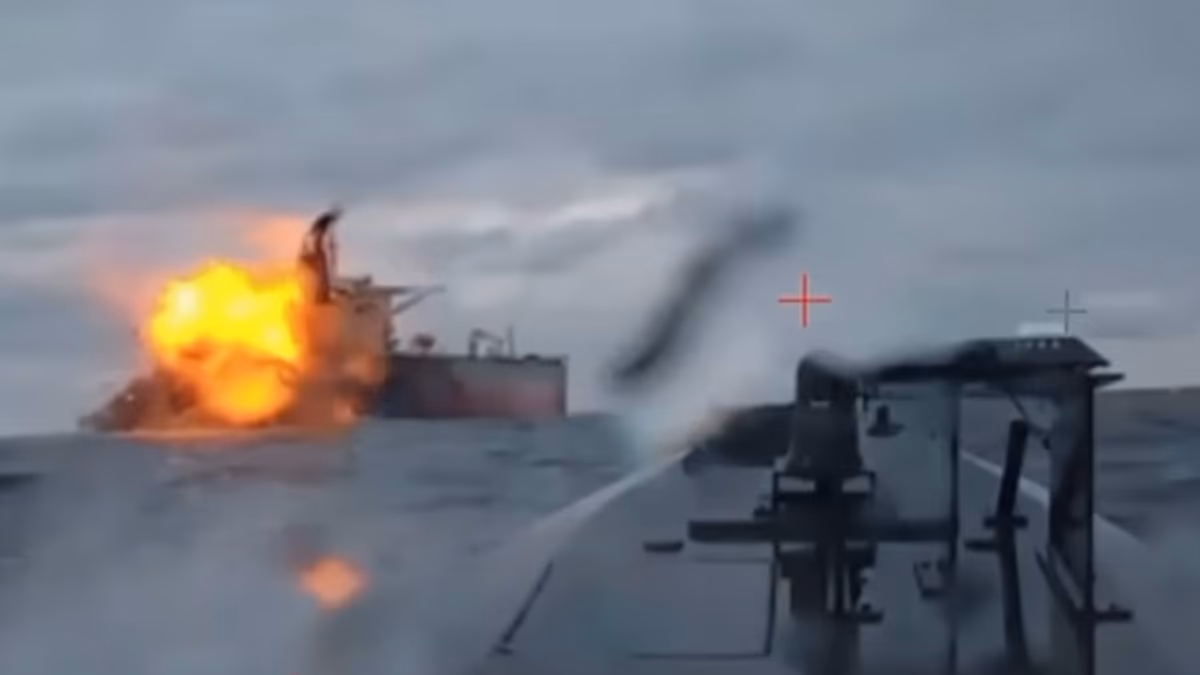 Ukrainian sea drones reportedly hit another Russian shadow fleet vessel in Black Sea