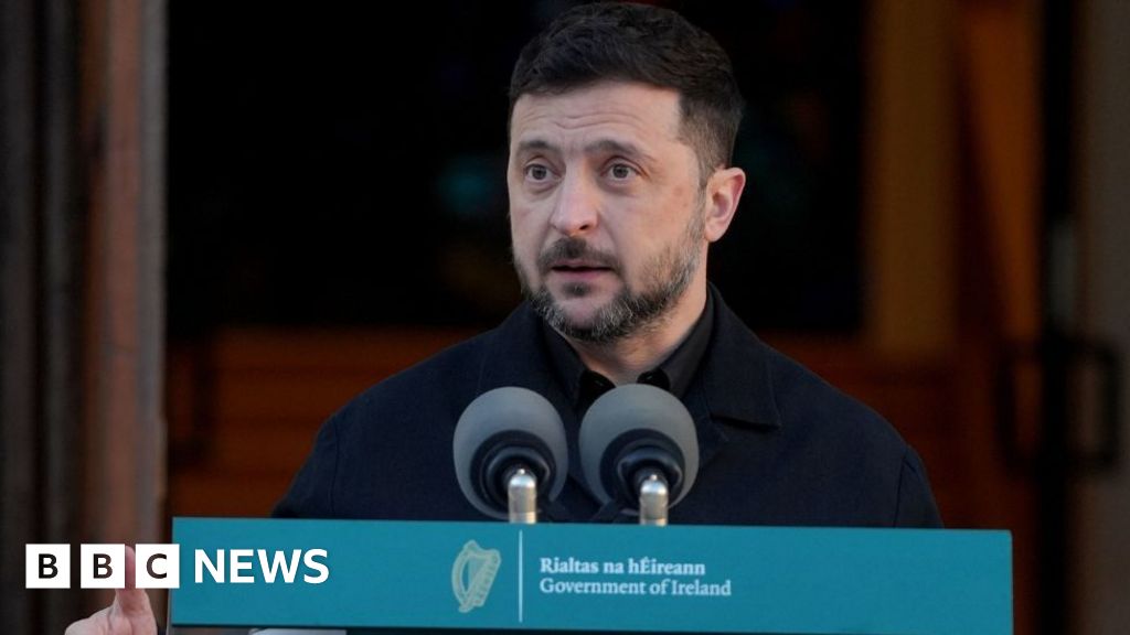 Irish police investigating drone activity during Ukrainian president’s visit