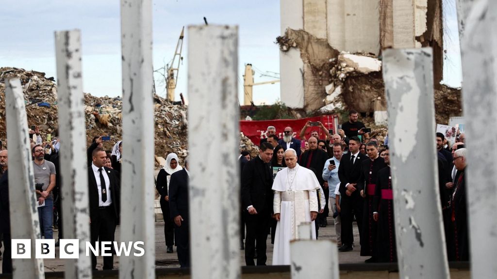 Pope prays at site of Beirut port blast at end of Lebanon visit