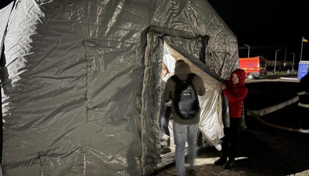 Temporary mobile railway station set up in Fastiv, Kyiv region