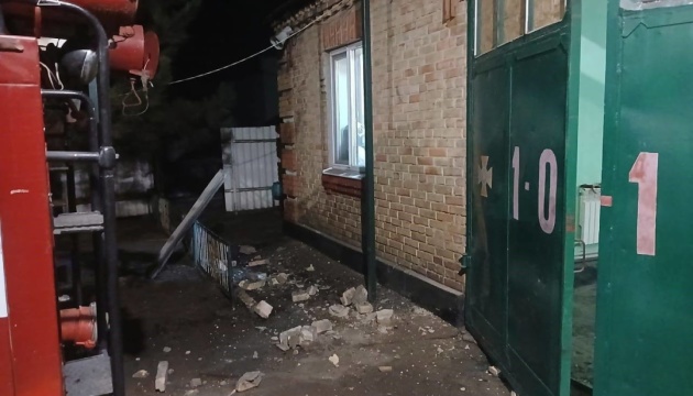 Fire station damaged by Russian strike in Zaporizhzhia region