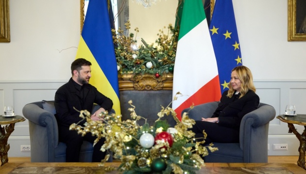 Zelensky discusses work of Ukrainian negotiating team during meeting with Meloni