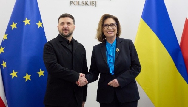 Zelensky discusses diplomatic efforts for peace with Polish Senate Marshal