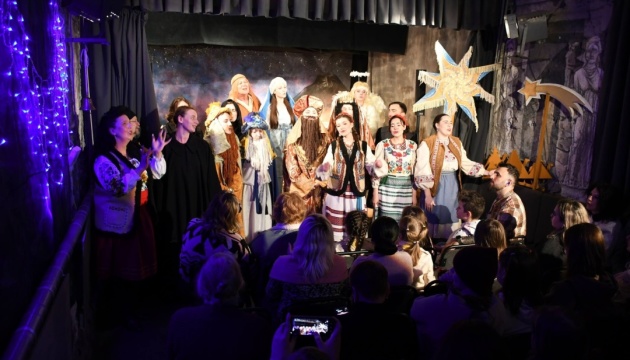 Christmas nativity scene at Mykolaiv Theater performed in sign language