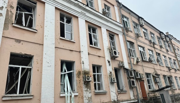 Ministry of Education administrative building damaged in Russian attack on Kyiv
