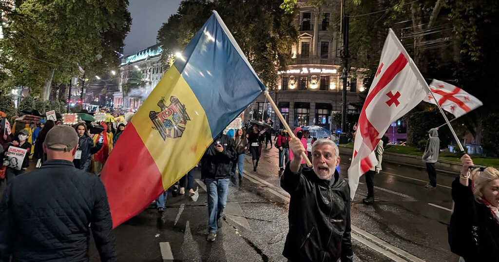 Georgian protesters give government ultimatum after watching Moldova defeat Russia—all five leaders arrested