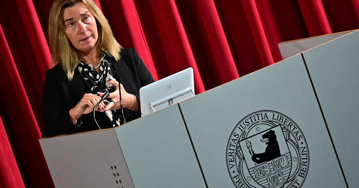 Fancy replacing Mogherini? The College of Europe is looking for a new rector – POLITICO