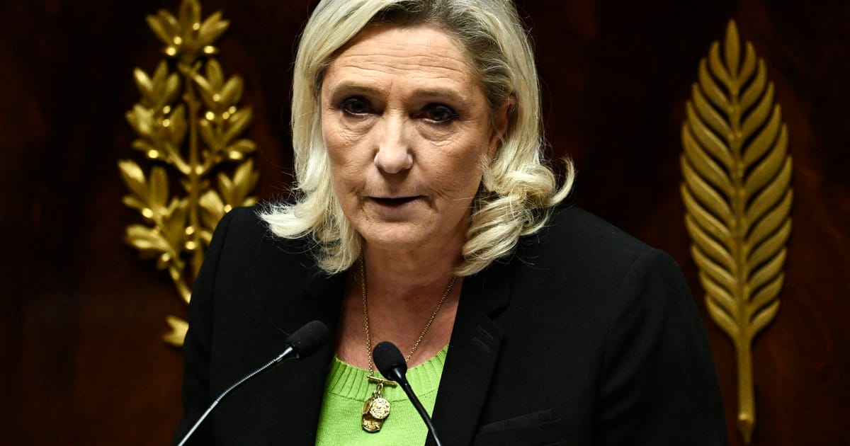 Marine Le Pen slams European defense programs – POLITICO