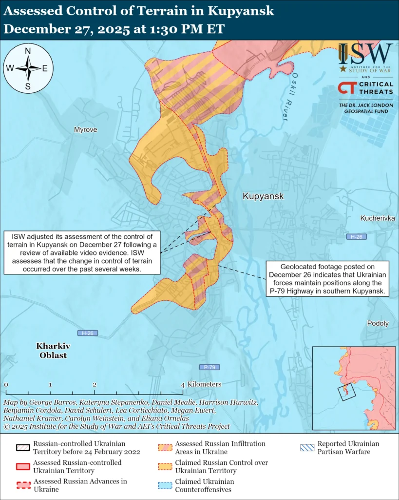 Russia’s last footholds in Kupiansk are crumbling, Ukrainian military says