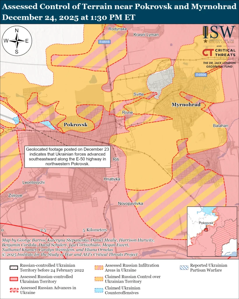 Russia redirects offensive from Pokrovsk to Myrnohrad, Ukrainian military says (MAP)