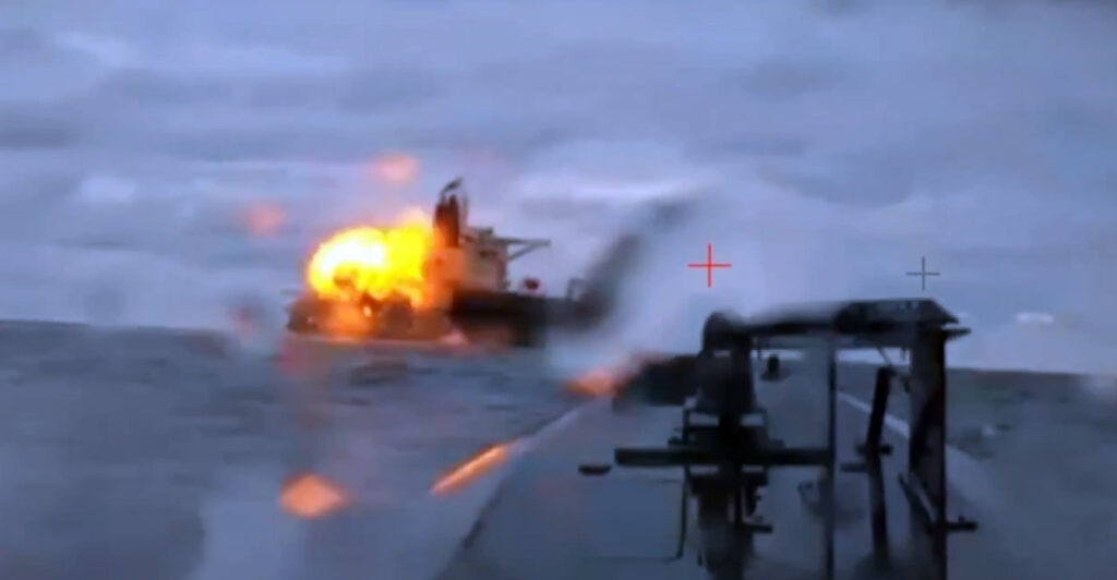 Another Russian shadow fleet tanker wrecked by Sea Baby drones in the Black Sea (VIDEO, MAP)