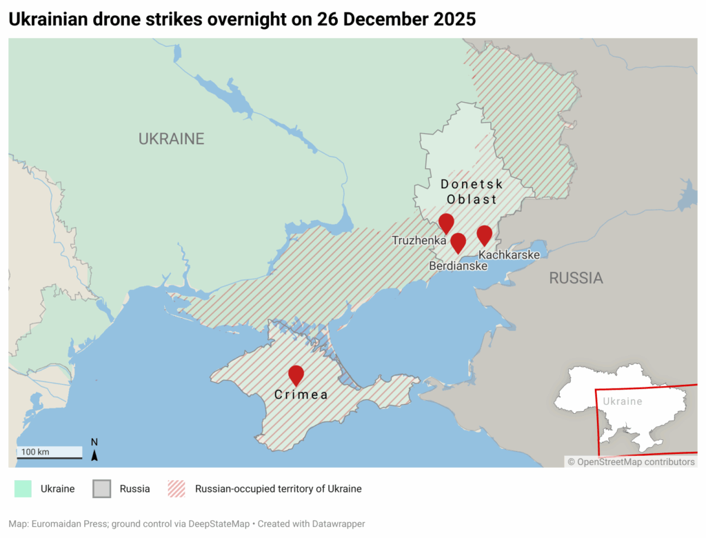 Ukraine’s drone troops hit Russian Nebo radar and boat in Crimea, bases in Donetsk Oblast (VIDEO, MAP)