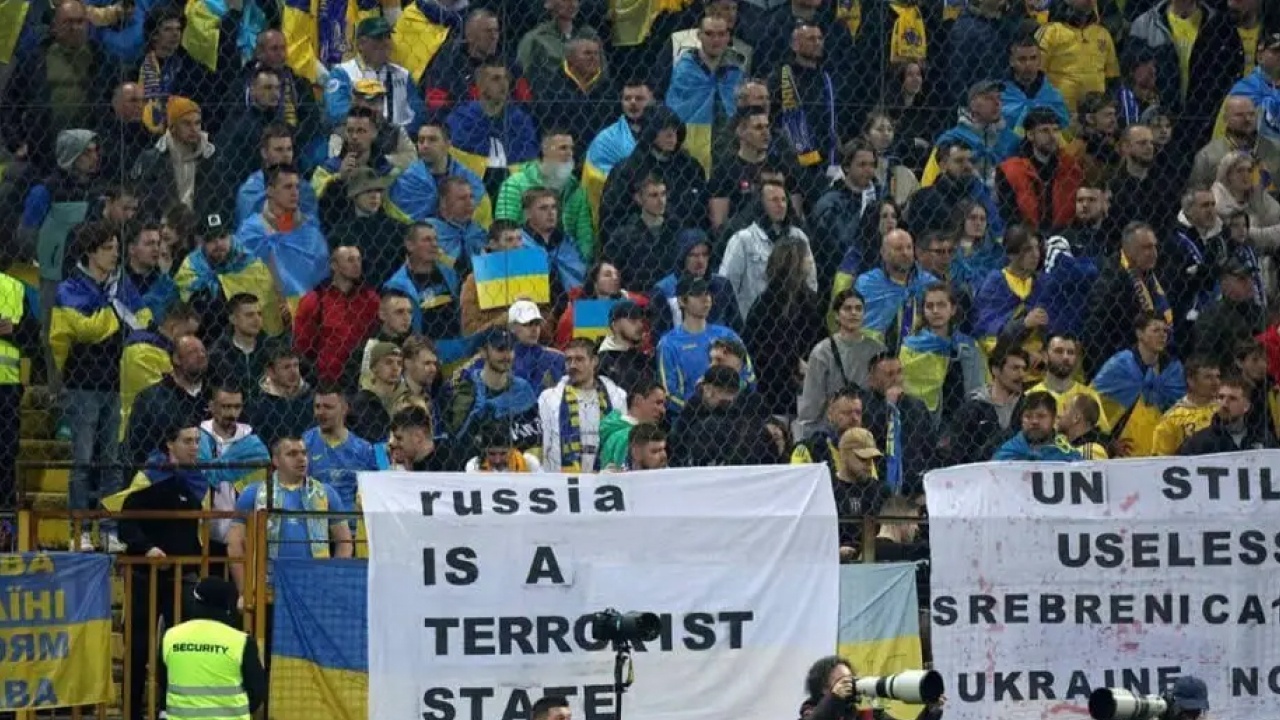 UEFA fines Ukraine for banner about terrorist state :: Intent :: Ukrainian Media:: Intent