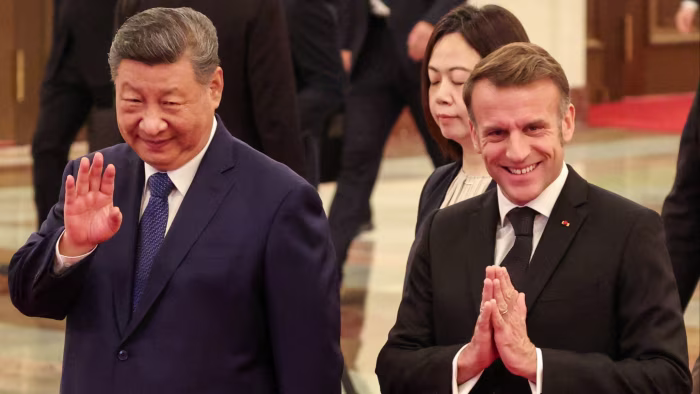 Emmanuel Macron warns of ‘disintegration’ risk to world order in Xi Jinping meeting
