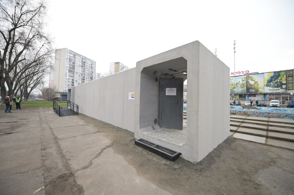 Kyiv installs first mobile bomb shelter – with more planned as Russian attacks continue