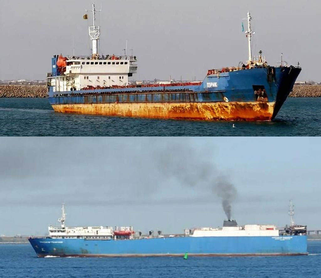 Ukraine hits two Russian ships linked to Iran arms route in the Caspian Sea, says SOF