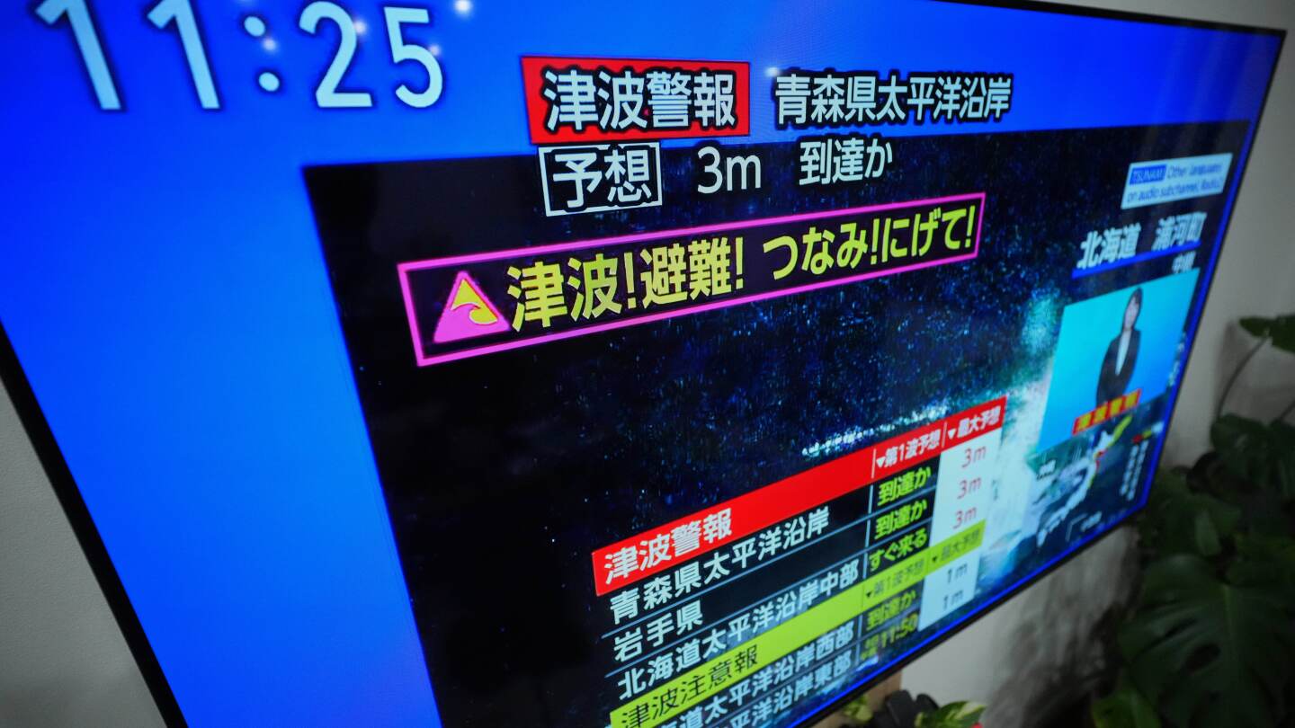 Magnitude 7.6 quake off Japan’s northern coast triggers tsunami