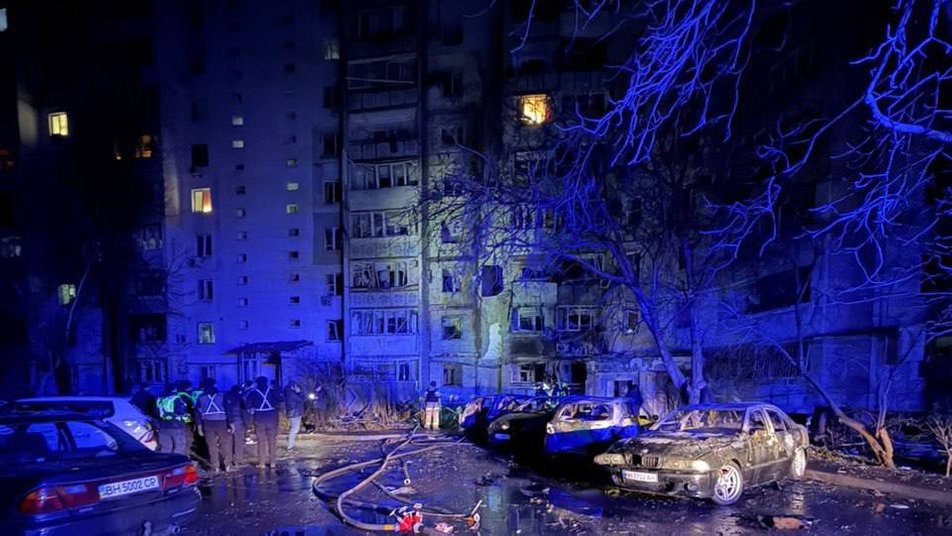 Three children, including a baby, hurt in Russia’s drone attack on Odesa on New Year’s Eve