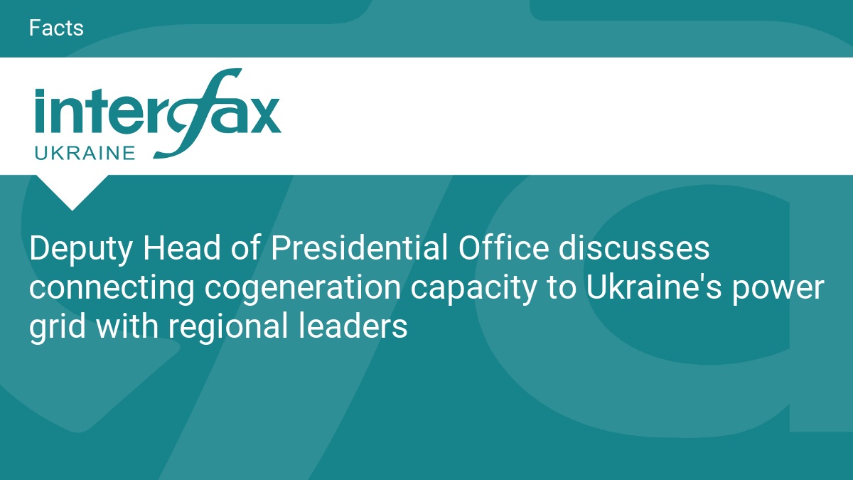 Deputy Head of Presidential Office discusses connecting cogeneration capacity to Ukraine’s power grid with regional leaders