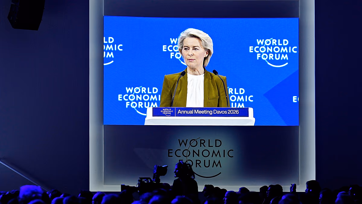 In Davos, von der Leyen pitches ‘European independence’ versus Trump’s worldview