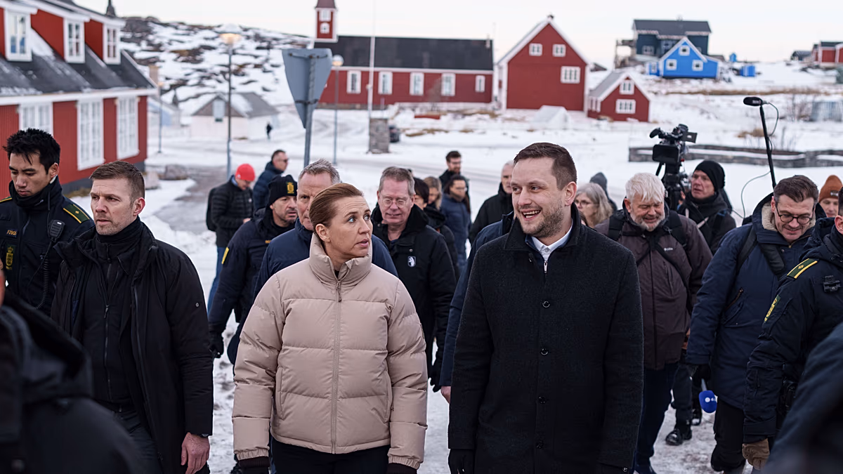 Video. Denmark PM Mette Frederiksen visits Greenland for ‘show of support’