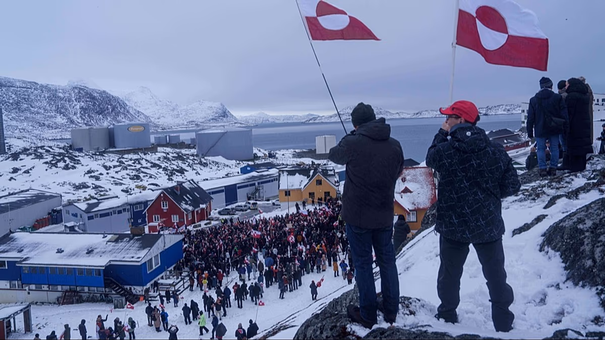 Thousands march in Greenland to oppose Trump’s interest in taking over the Arctic island