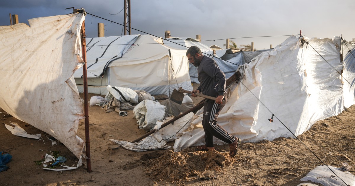 Storms tear through tents in Gaza, leaving Palestinians exposed to the elements