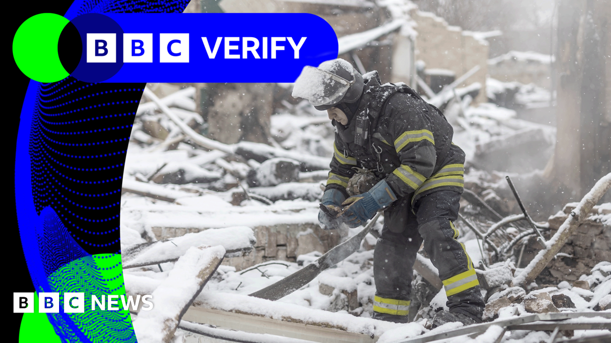 BBC Verify Live: Ukraine substation fire leaves city without power in freezing temperatures