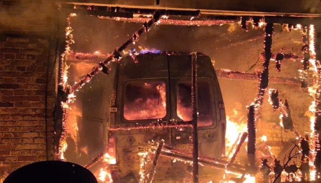 Fire breaks out, three service vehicles destroyed