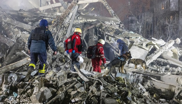 Woman’s body found under rubble of destroyed building in Kharkiv