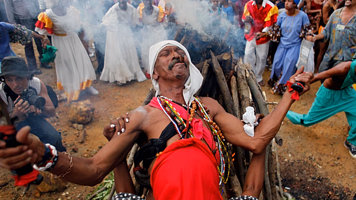 Cuba's Santeros offer gifts and ask deities for peace amid crises