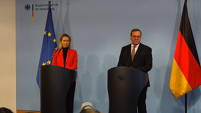 Kallas visits Berlin for talks with Pistorius on Ukraine, the Arctic and defending Europe