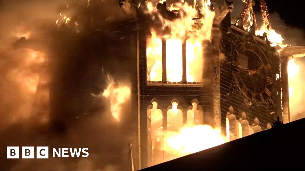Huge fire rips through historic Amsterdam church