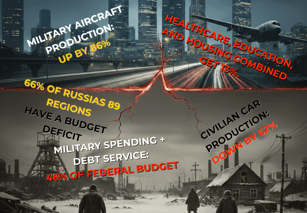 Moscow’s boom, the provinces’ bust: Russia’s war economy turns predatory (MAP)