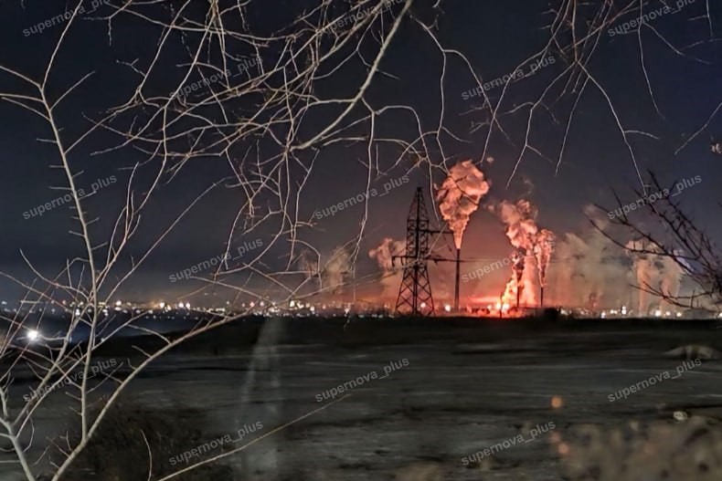 Ukrainian drones hit Russian chemical plant that feeds Moscow’s shell production – again