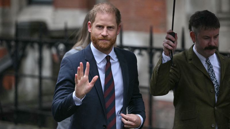Prince Harry visibly emotional as he says Daily Mail made wife Meghan’s life a misery