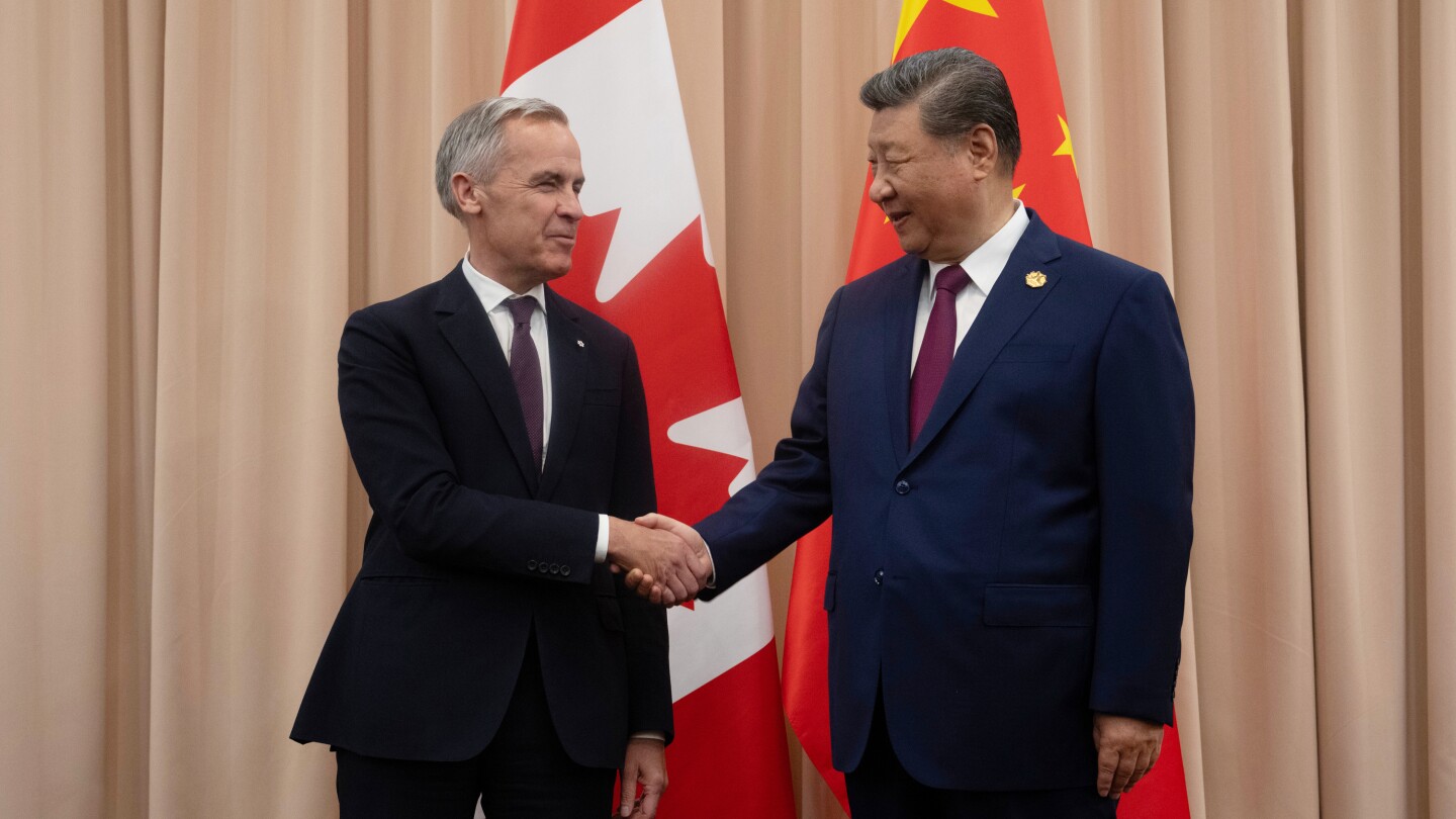 Canadian leader Mark Carney visits China to mend economic relations