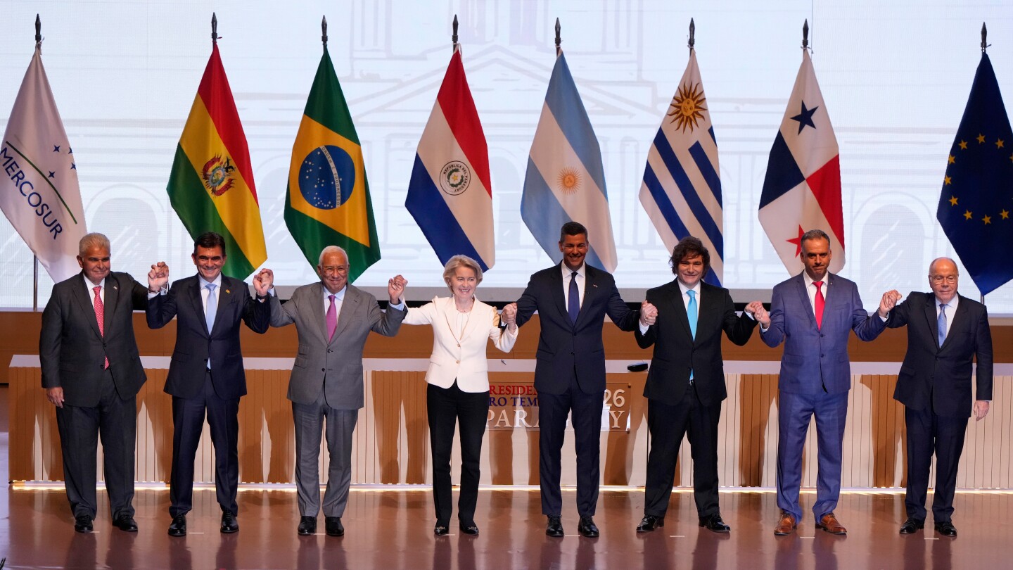 European Union and Mercosur bloc of South American nations sign landmark free trade agreement