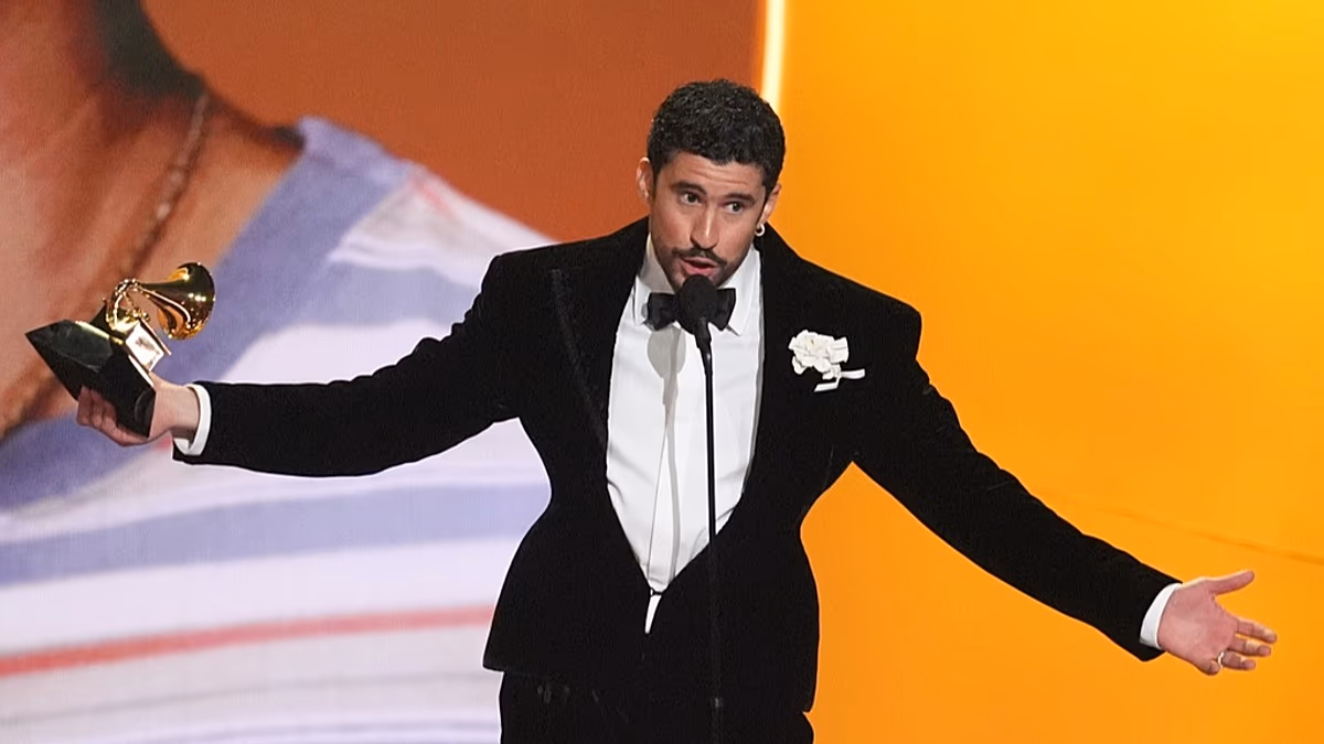 Bad Bunny wins album of the year at the Grammy Awards in historic first for Spanish-language albums