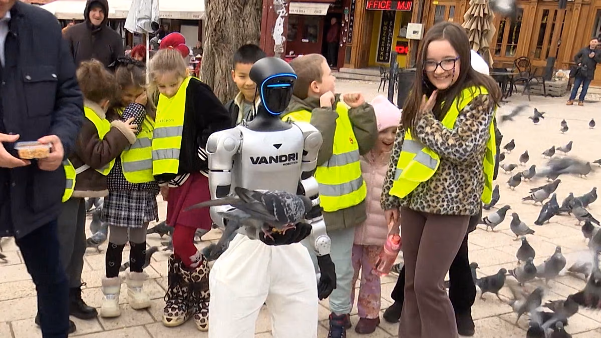 Video. Bosnia unveils roby, its first humanoid robot in sarajevo’s streets