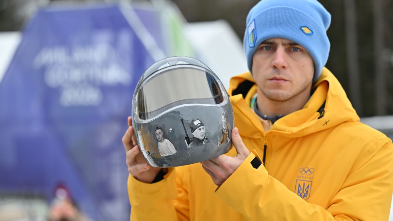 Ukraine skeleton racer disqualified from 2026 Winter Olympics over tribute helmet