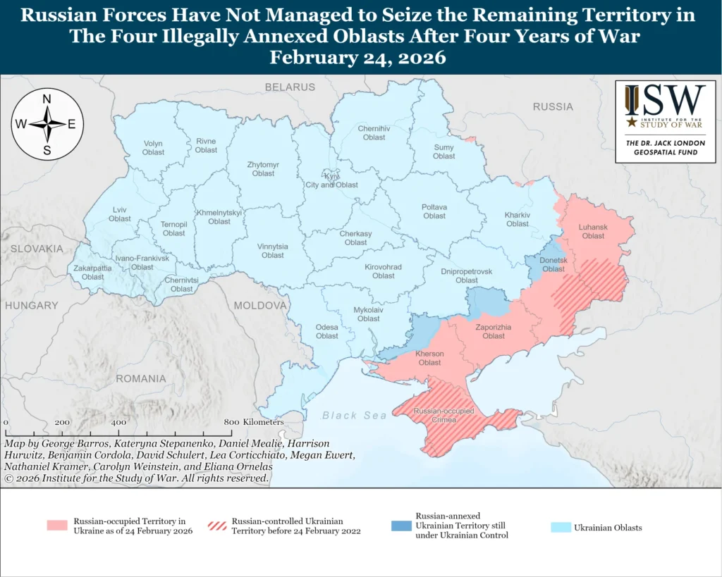 ISW: Battlefield realities disprove Russia’s claim that Ukrainian defeat is inevitable
