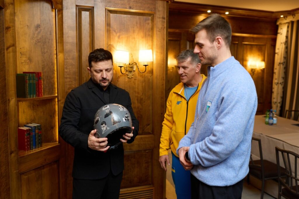 Zelenskyy awards skeleton racer disqualified by IOC for helmet honoring 22 Ukrainian athletes killed by Russia