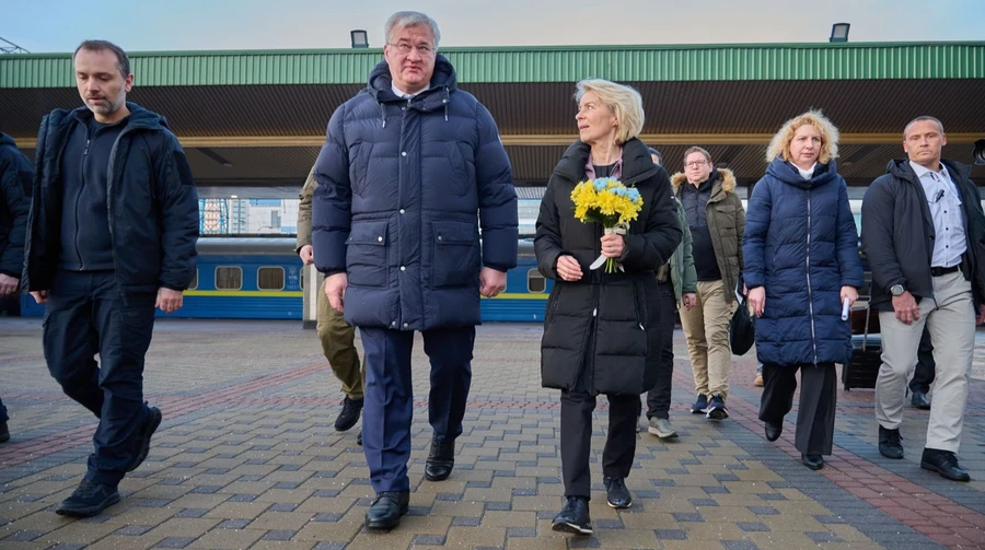 “We will not back down”: EU leaders arrive in Kyiv on fourth anniversary of Russia’s full-scale invasion