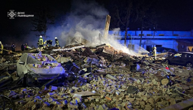 Body found under rubble of building destroyed in explosion in Lviv region