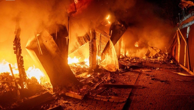 Russians attack energy infrastructure in Odesa, market and supermarket catch fire