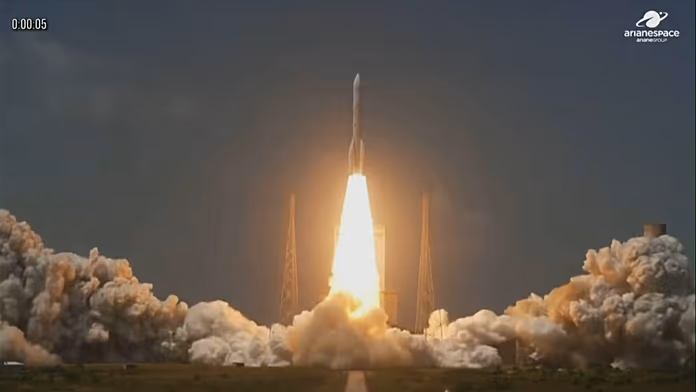 Europe’s most powerful rocket Ariane 64 launches carrying Amazon satellites