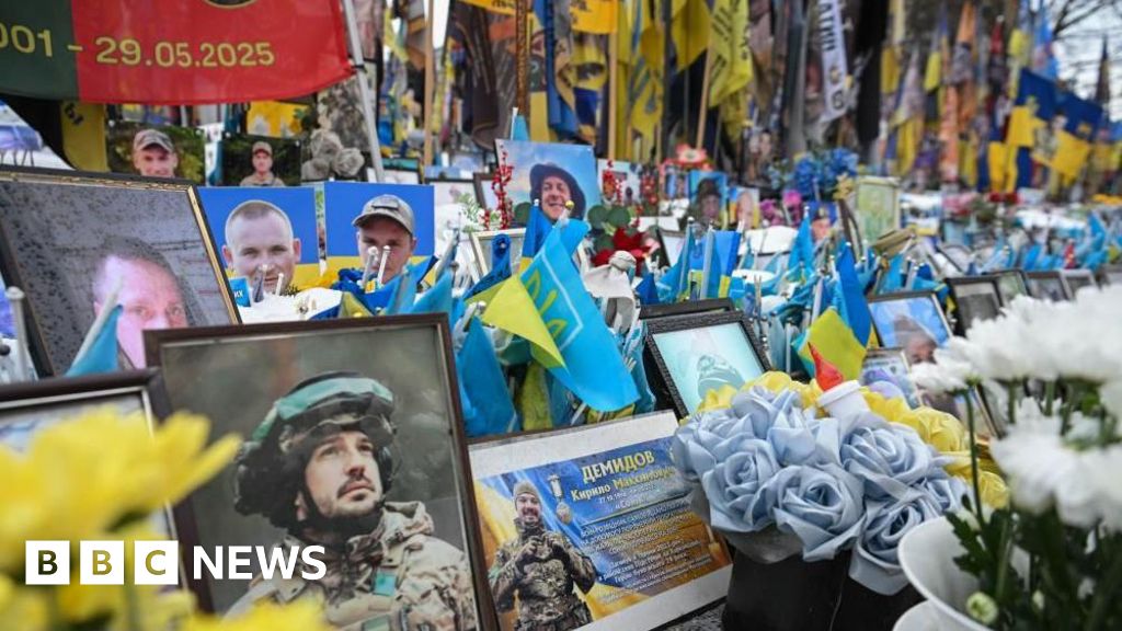 Ukraine remembers its dead as war enters a fifth year