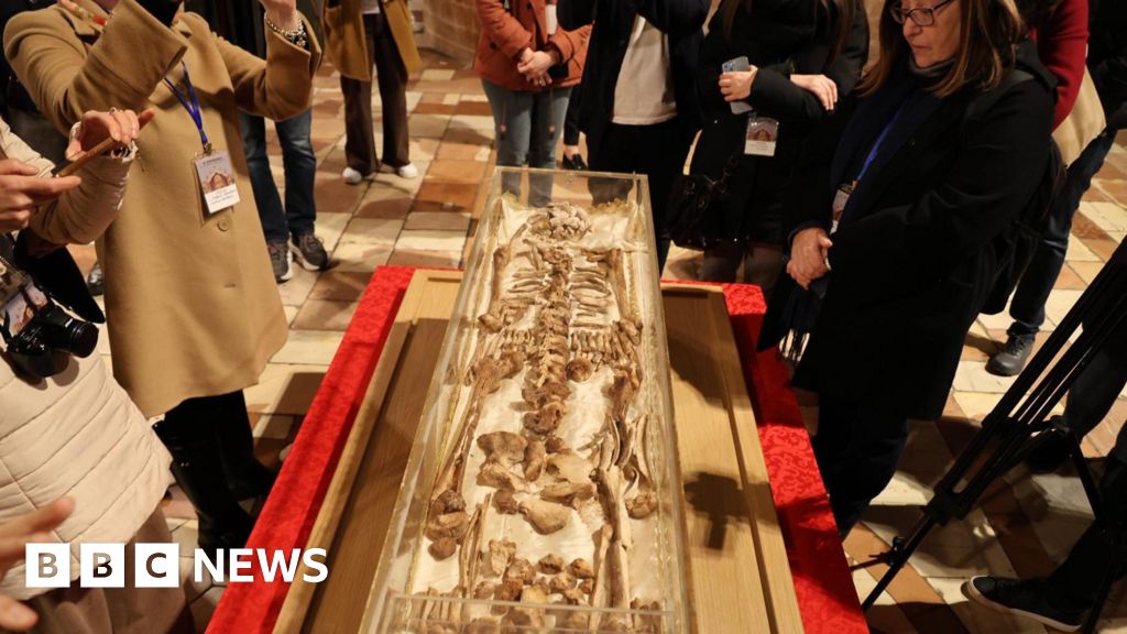 Bones of St Francis of Assisi go on public display in Italy